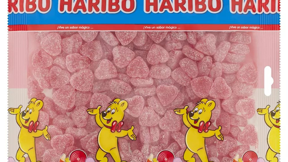 Haribo Raspberry Hearts 1Kg bag