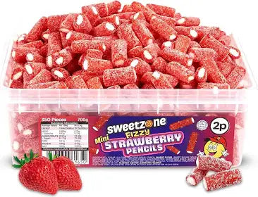 Sweetzone Mini Strawberry Pencils 700g