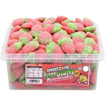 Sweetzone Giant Fizzy Strawberries 800g