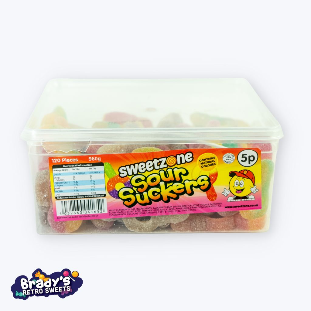 Sweetzone Sour Suckers 800g