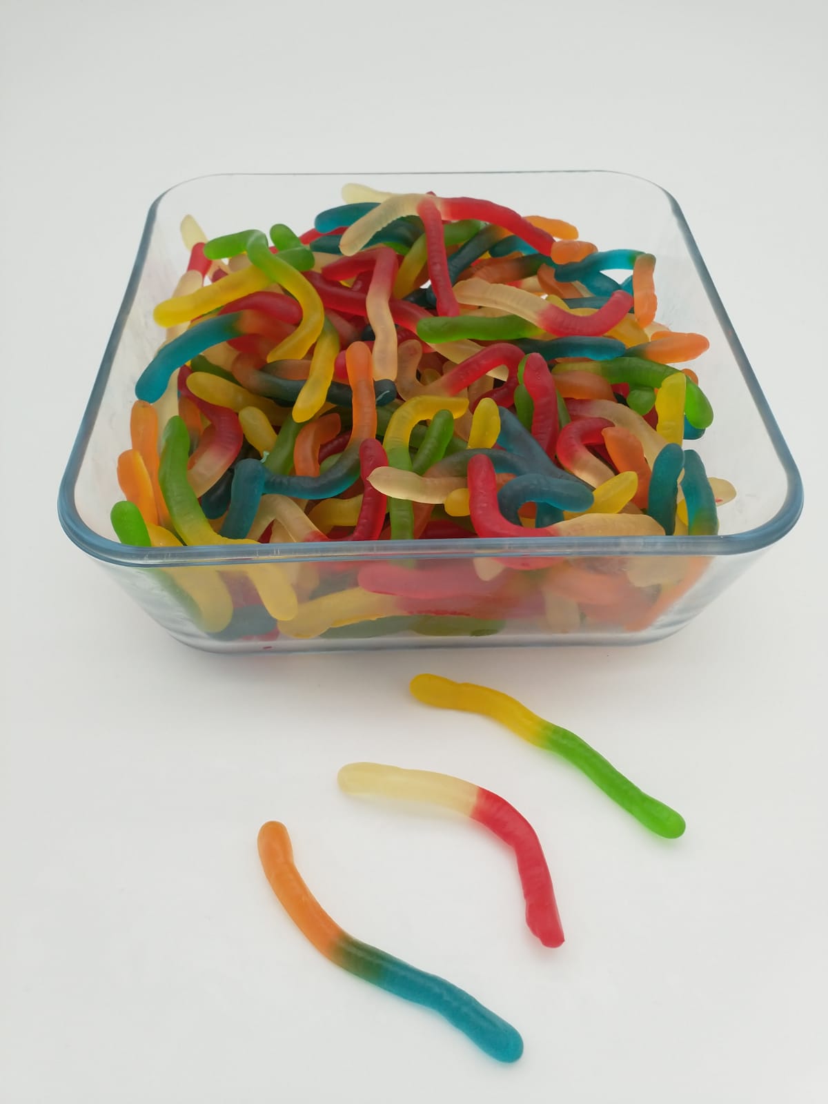 Plain Jelly Worms 1kg bag
