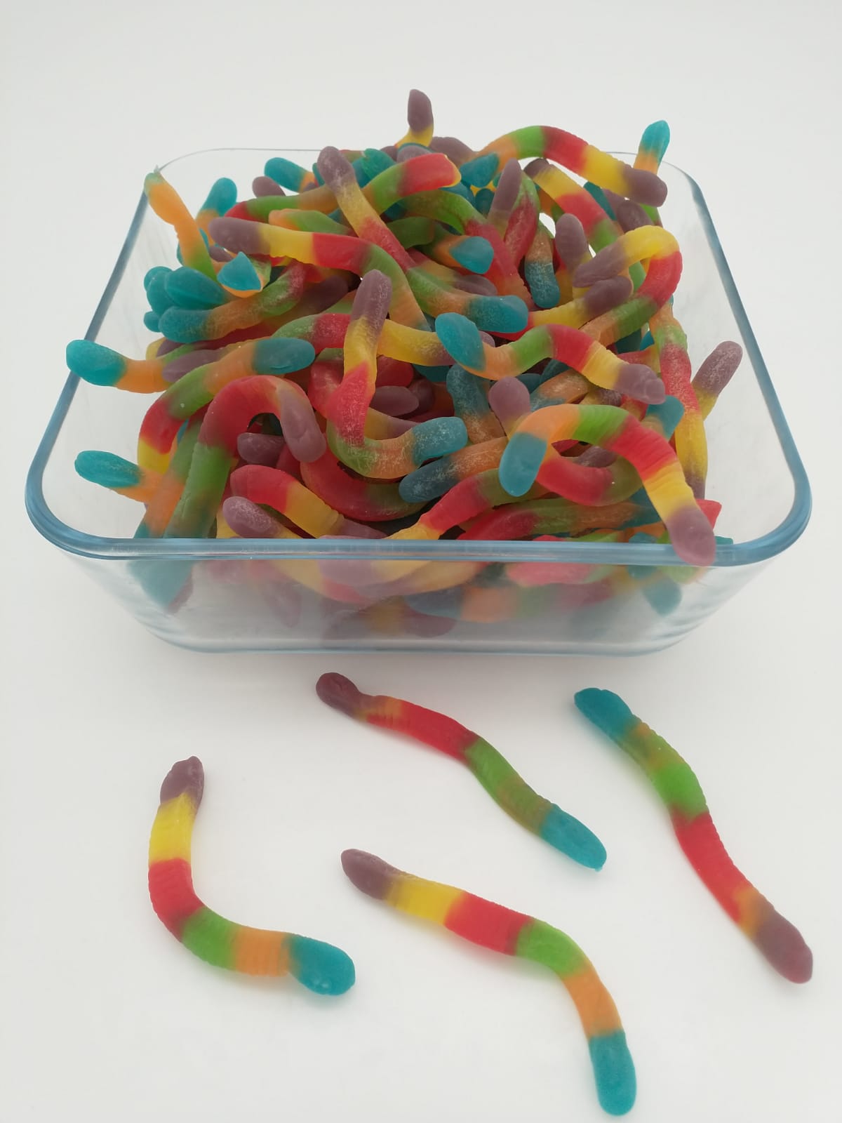 Rainbow Jelly Worms 1kg bag