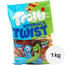 Trolli Jelly worm twists 1Kg bag