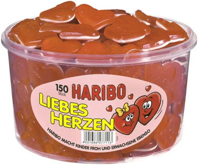 Haribo Heart Throbs large (150pcs) 1.2Kg