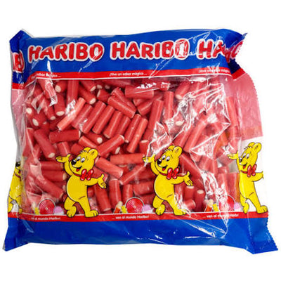 Haribo Strawberry Pencils plain 1Kg bag