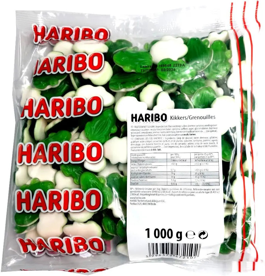 Haribo Green Frogs 1Kg bag